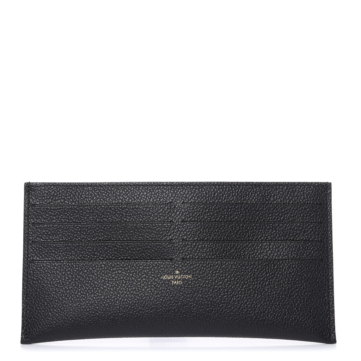 Louis Vuitton Calfskin Felicie Chain Wallet Card Holder Insert Black 1 of 6