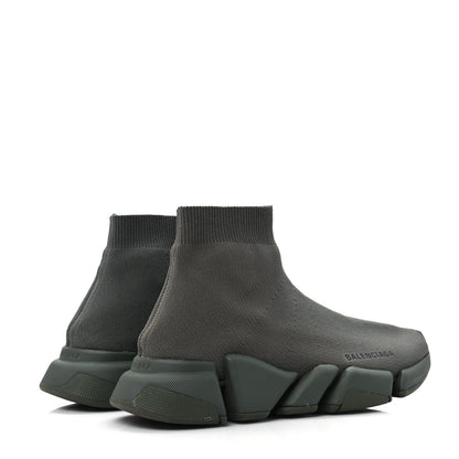 Balenciaga Technical 3D Recycled Knit Womens Speed 2.0 Sneakers 40 Monocolor Dark Kaki 4 of 7