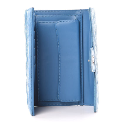 Chanel Iridescent Caviar Quilted Large Flap Wallet Blue 5 of 12