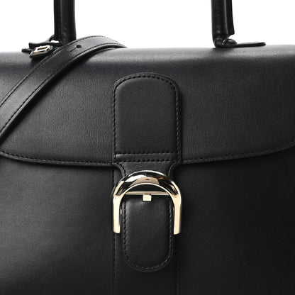 Delvaux Box Calfskin MM Brillant Satchel Black Black 9 of 11