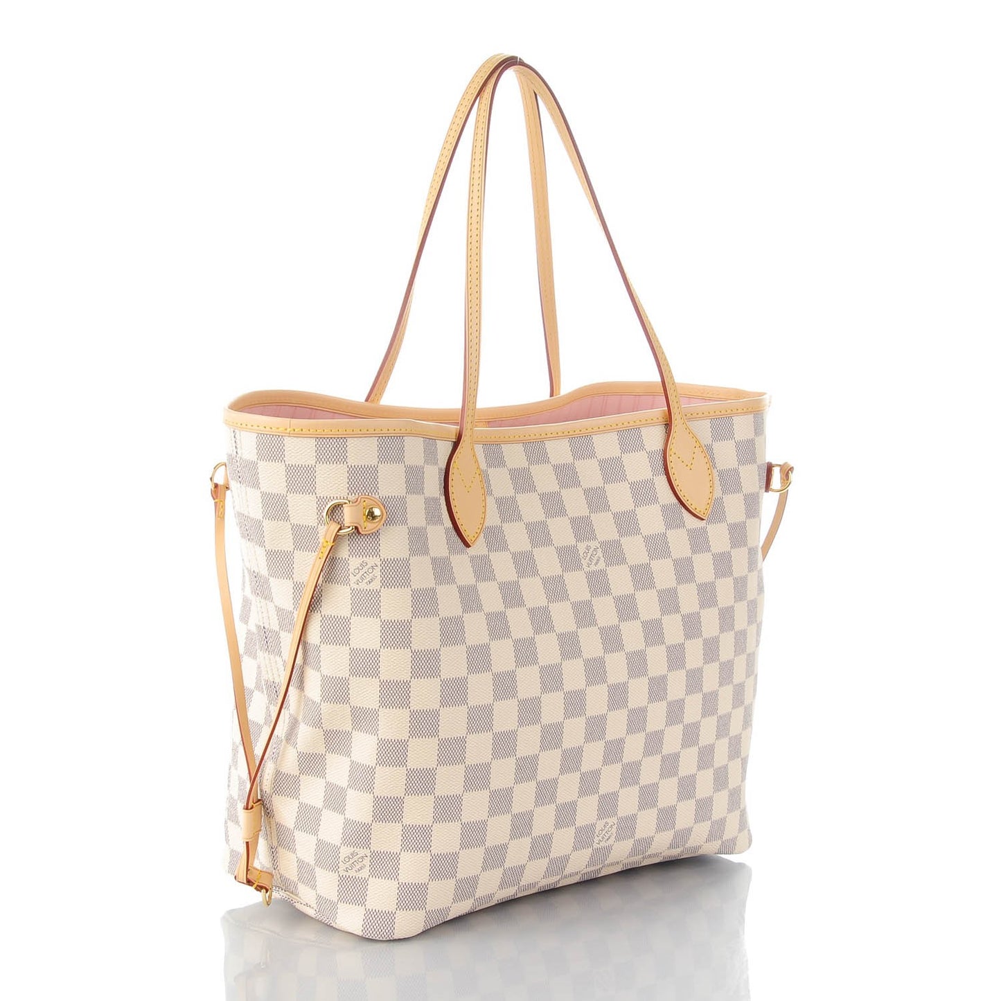 Damier Azur Neverfull MM Rose Ballerine