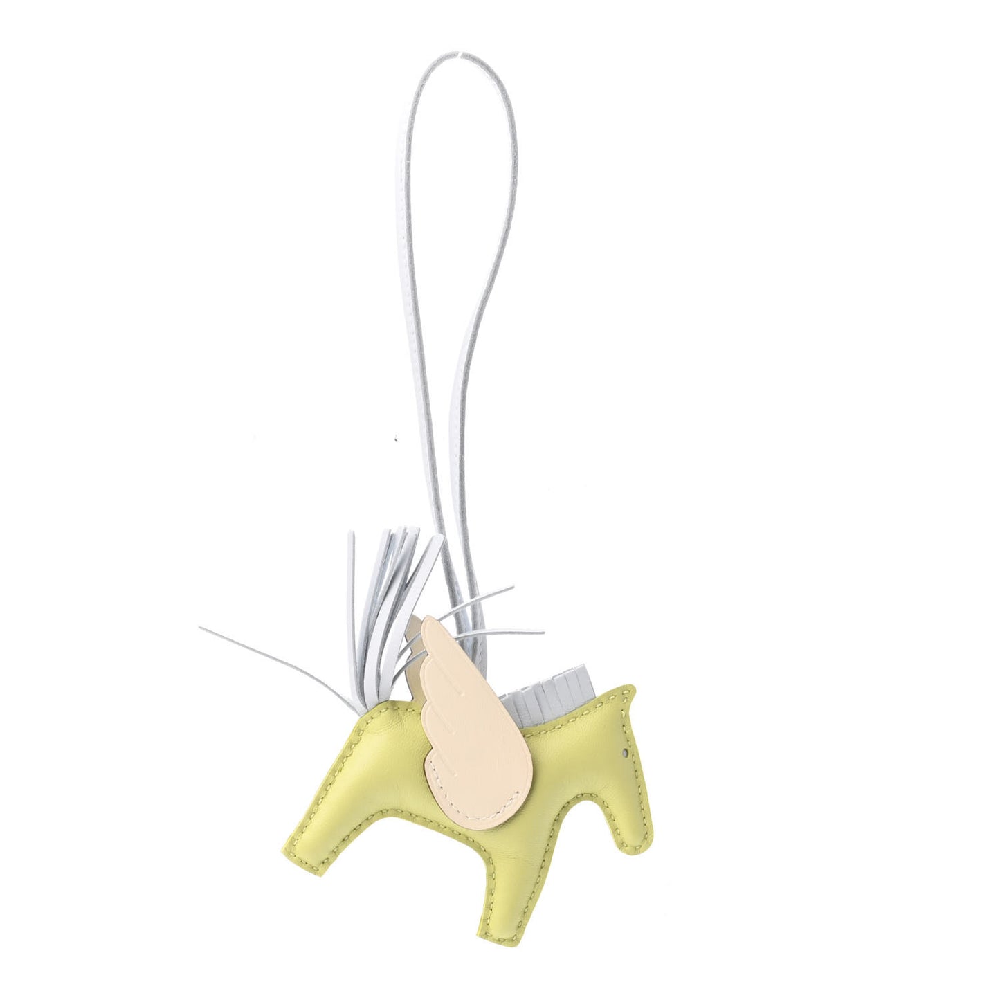 Milo Lambskin Grigri Rodeo Pegase Horse Bag Charm PM Jaune Bourgeon Bleu Brume Nata