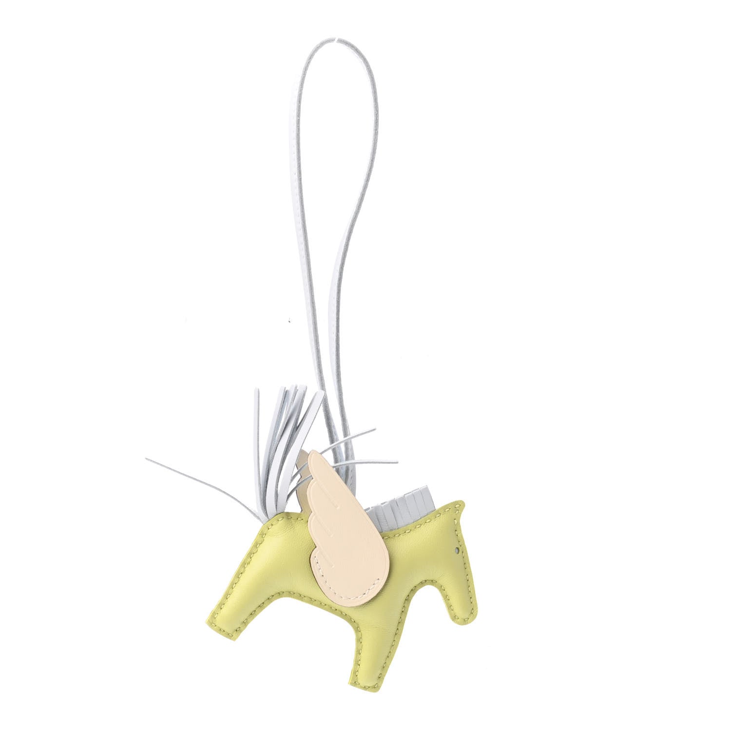 Hermes Milo Lambskin Grigri Rodeo Pegase Horse Bag Charm PM Jaune Bourgeon Bleu Brume Nata 1 of 4