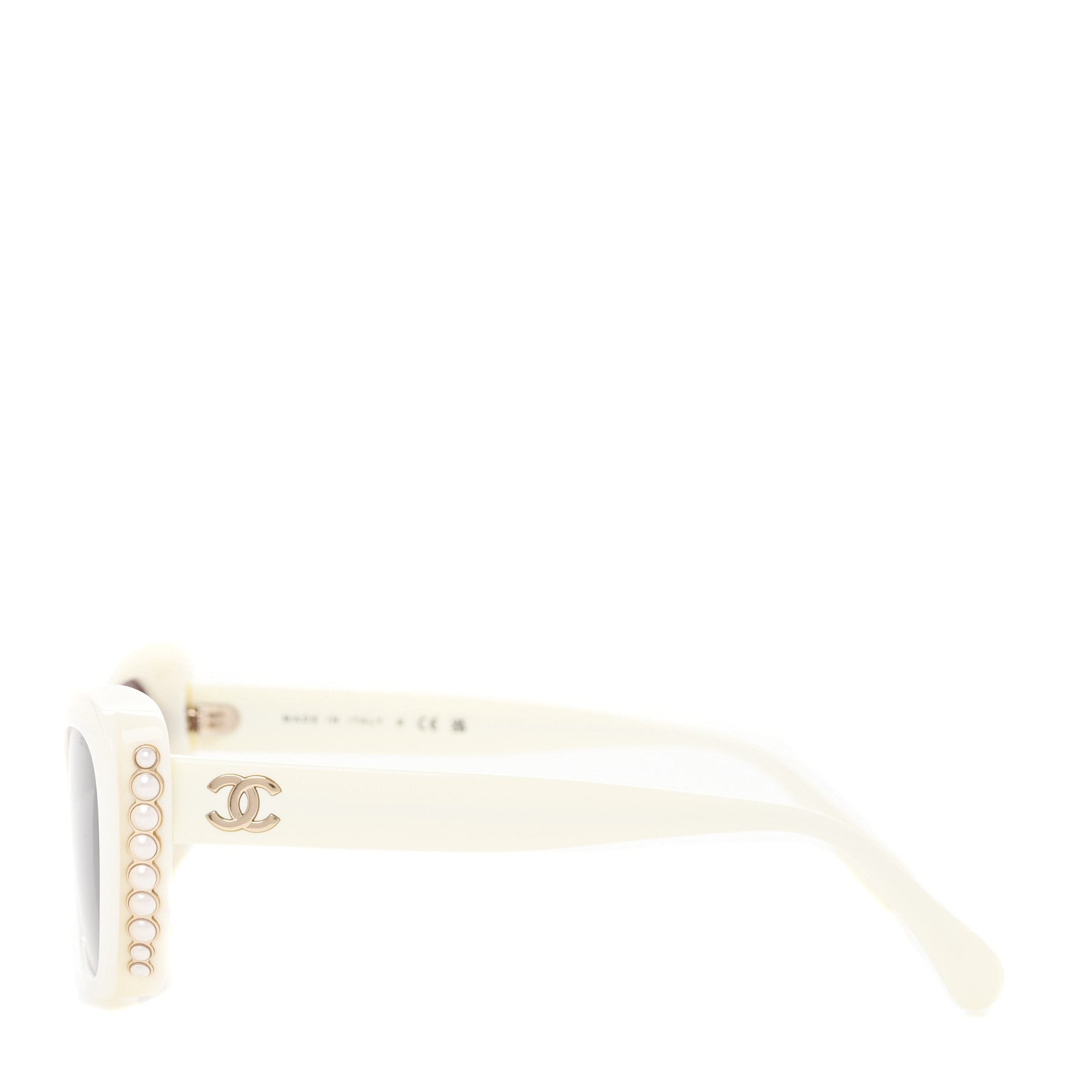 Chanel Acetate Pearl Cat Eye CC Sunglasses 5481-H-A White 3 of 8