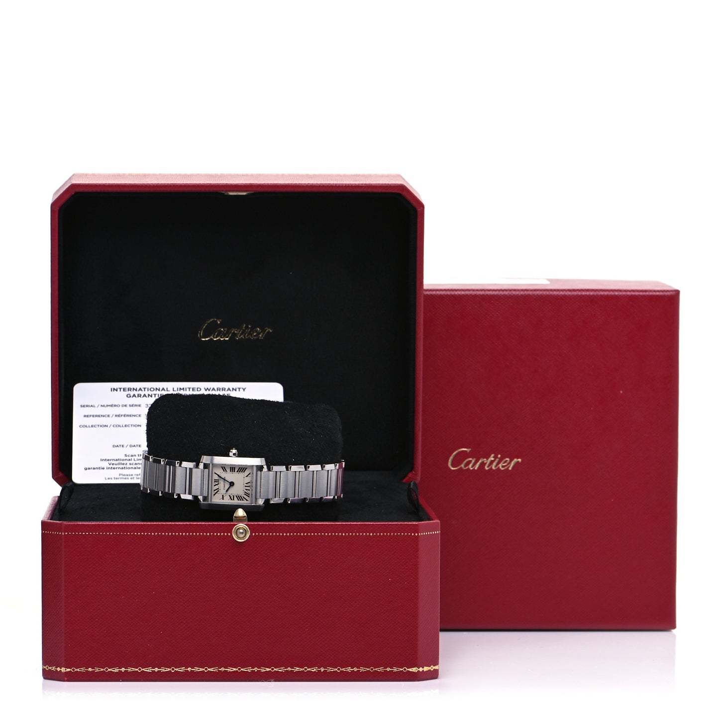 Stainless Steel 20mm Tank Francaise Quartz Watch