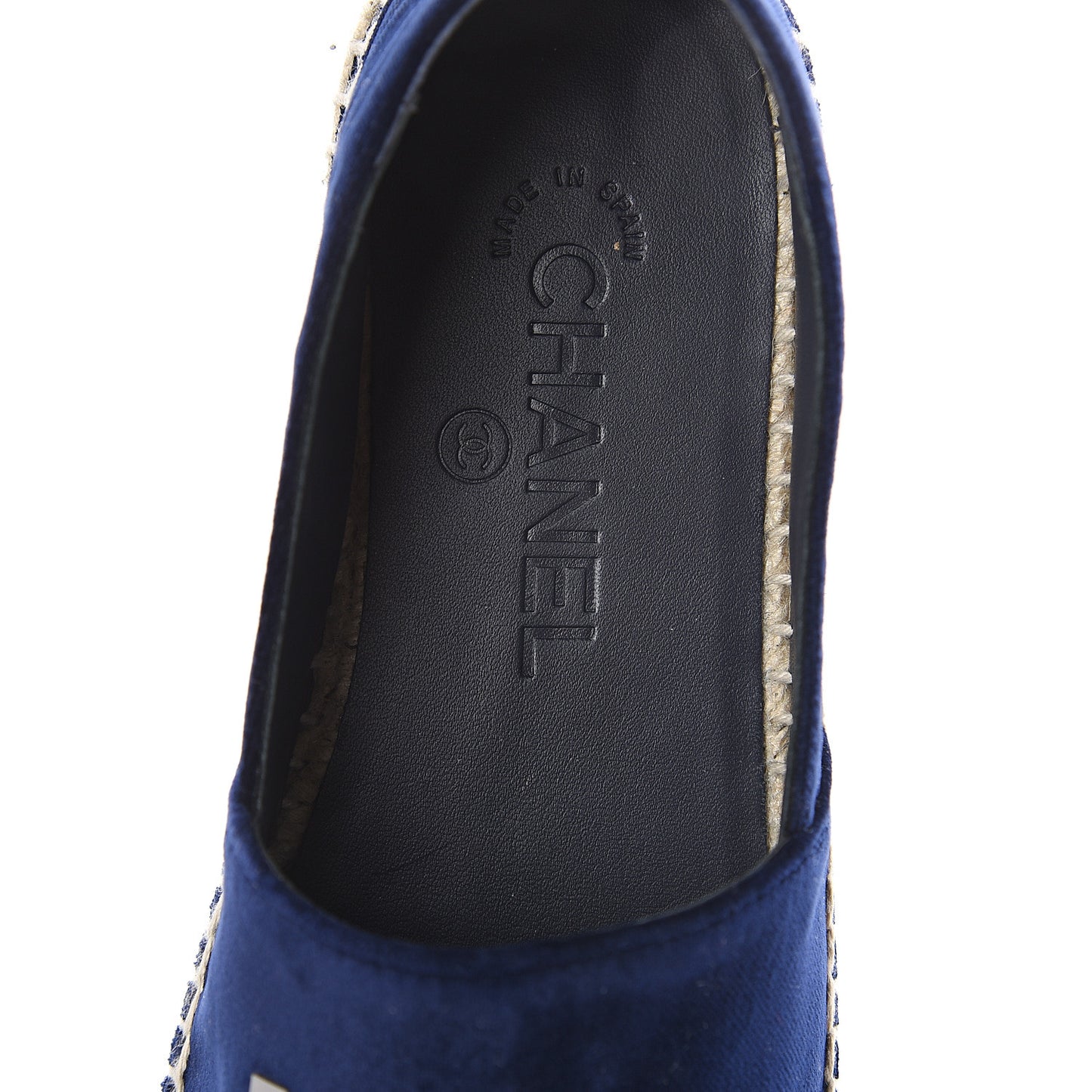 Velvet Logo Espadrilles 36 Navy Black