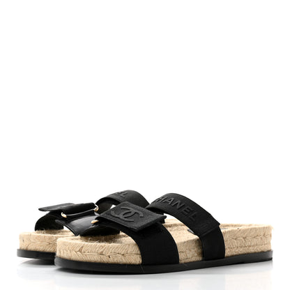 Chanel Lambskin Mules Elastic 37 Black 3 of 13