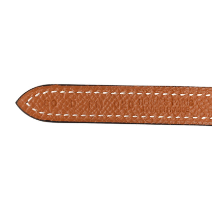 Hermes Epsom Swift 13mm Belt Strap 80 Gold Black 3 of 8