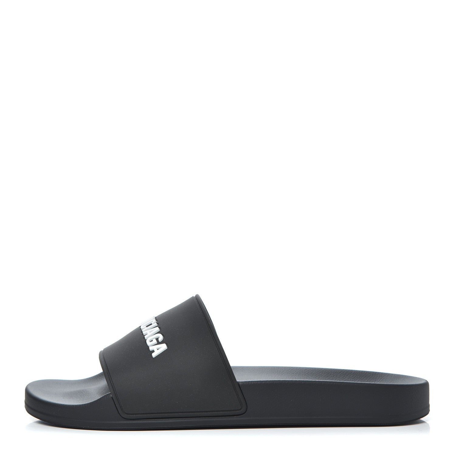 Balenciaga PVC Logo Mens Pool Slide Sandals 42 Black White 1 of 9