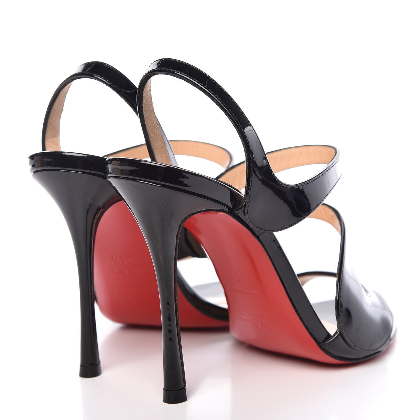Patent Vavazou Asymmetric 100 Strappy Sandals 35.5 Black