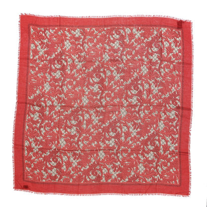 Gucci Modal Silk Monogram Arabesque Shawl Red 1 of 4