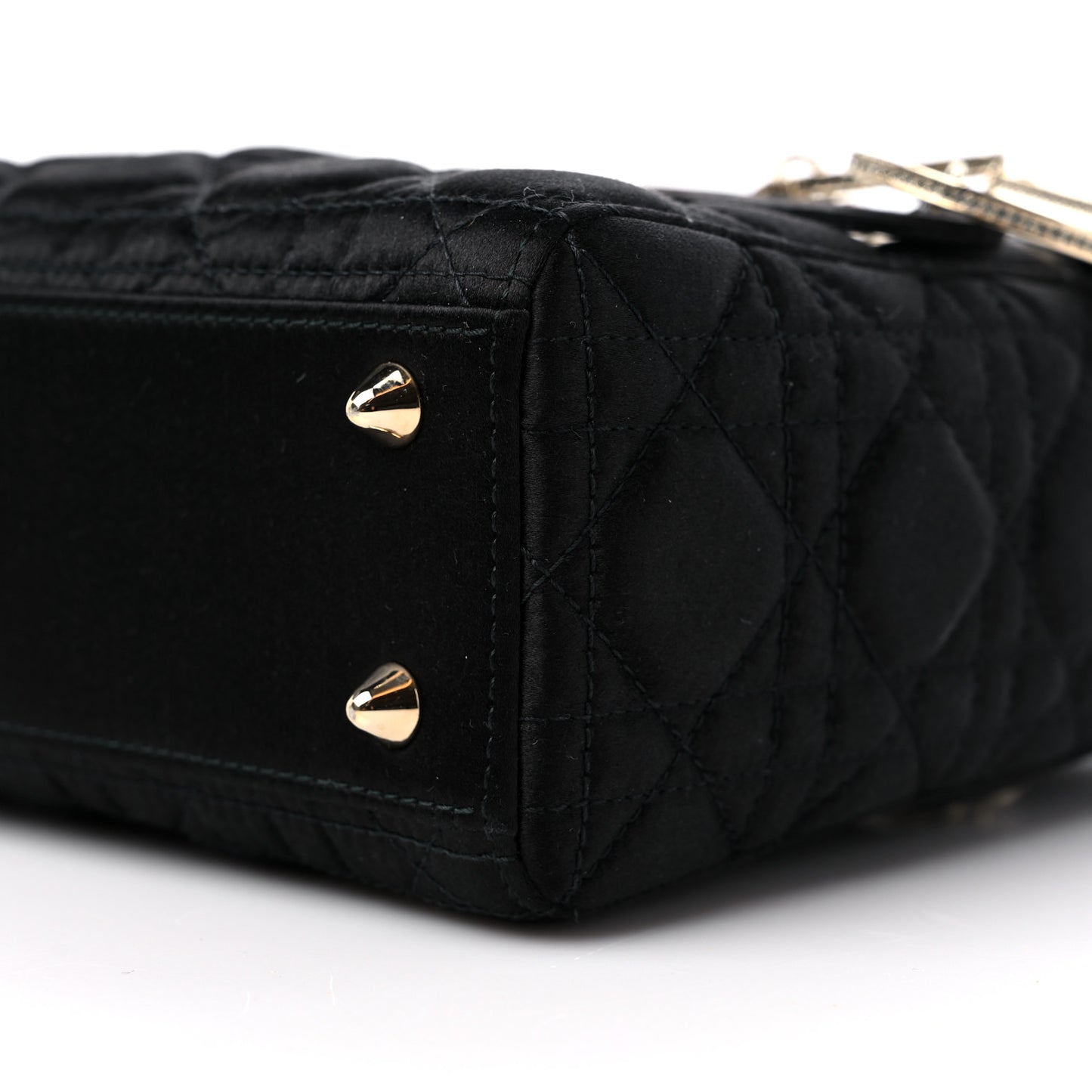 Satin Swarovski Crystal Cannage My ABC Lady Dior Black