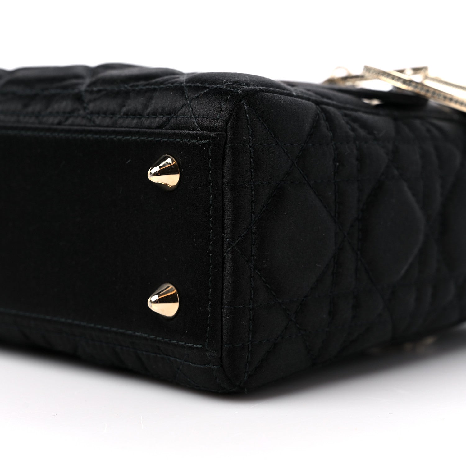 Christian Dior Satin Swarovski Crystal Cannage My ABC Lady Dior Black 8 of 8