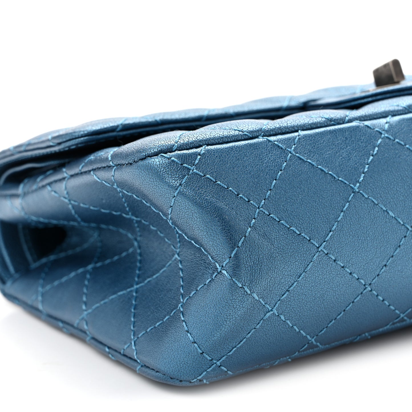 Metallic Sheepskin Quilted 2.55 Reissue 225 Flap  Blue