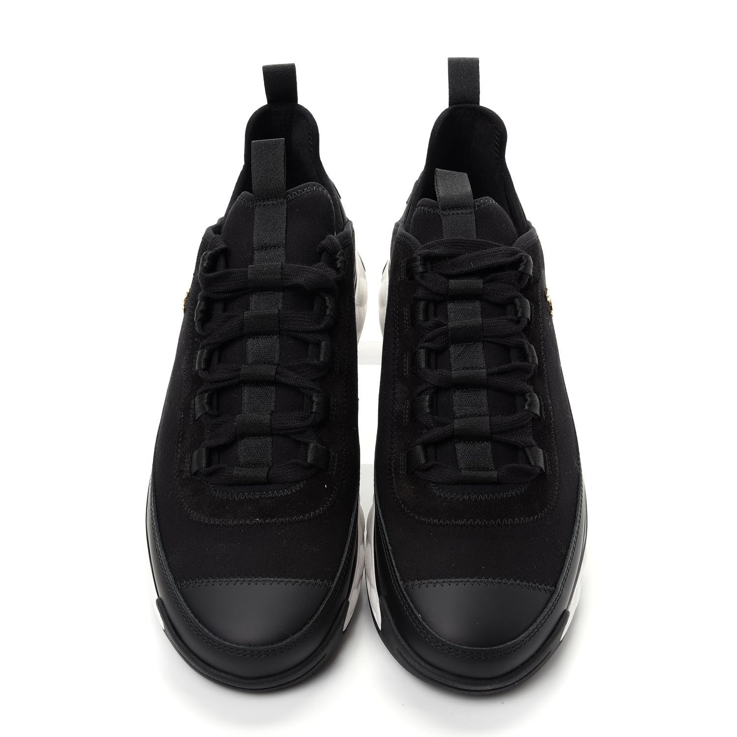 Chanel Velvet Calfskin Mixed Fibers CC Sneakers 41.5 Black 5 of 11