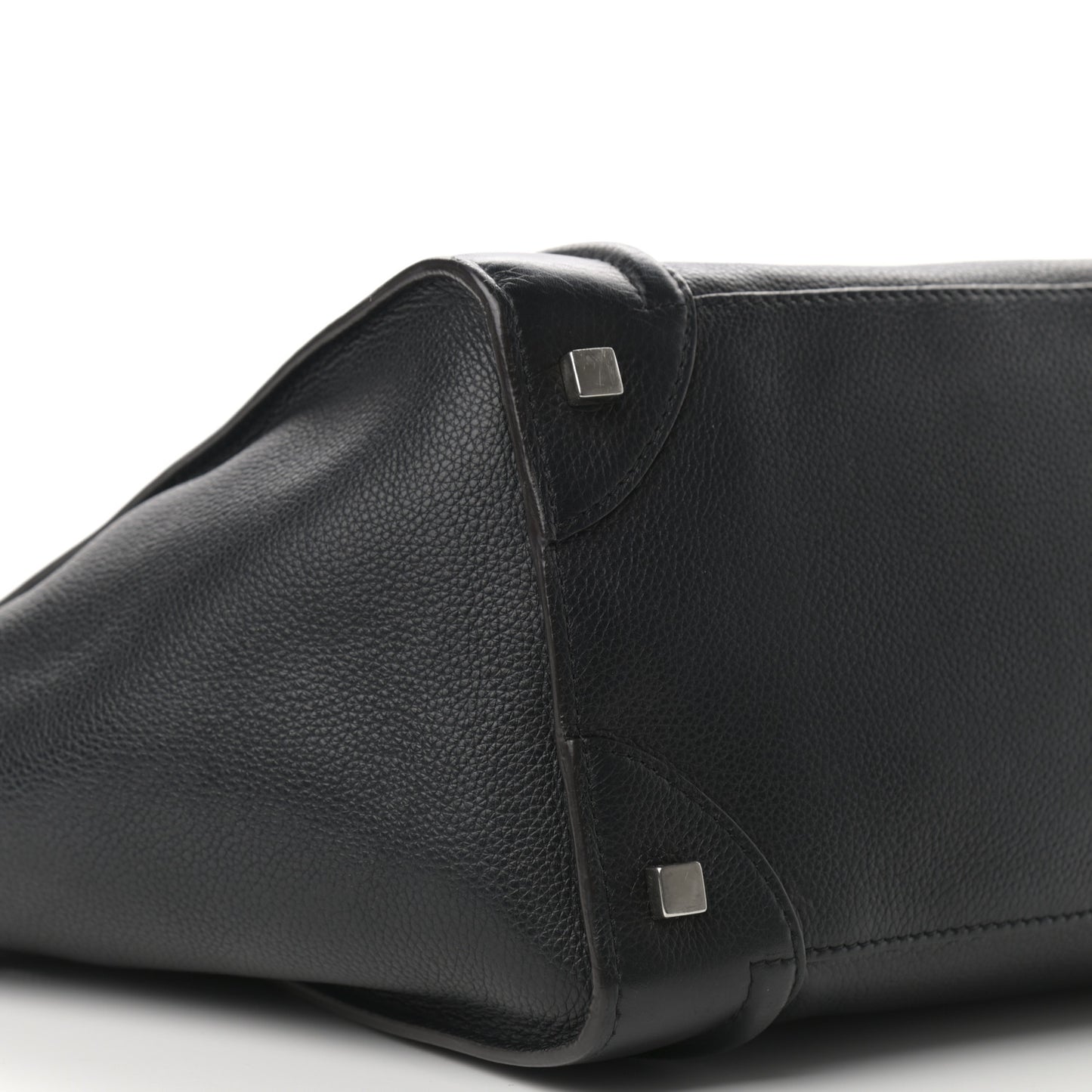 Drummed Calfskin Mini Luggage Black