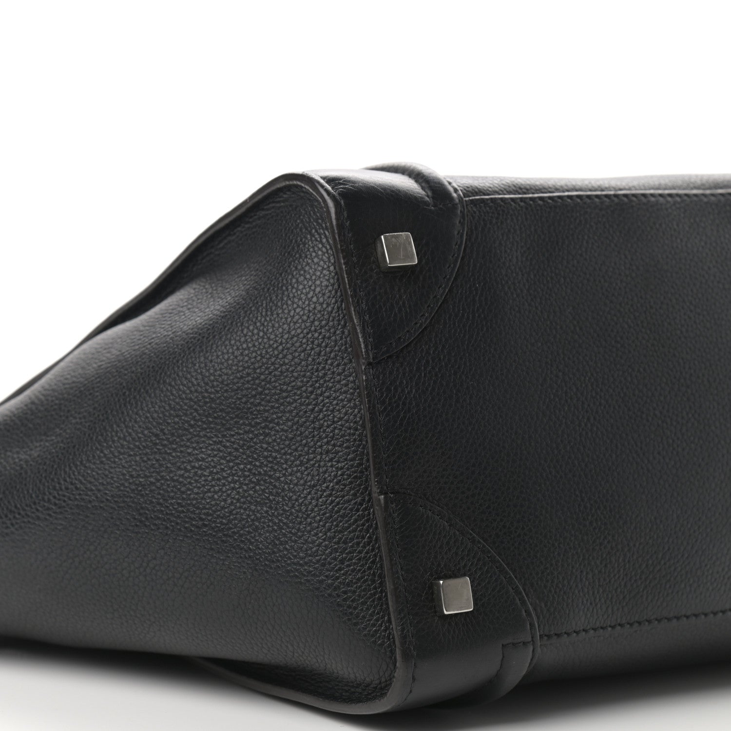 Celine Drummed Calfskin Mini Luggage Black 9 of 10