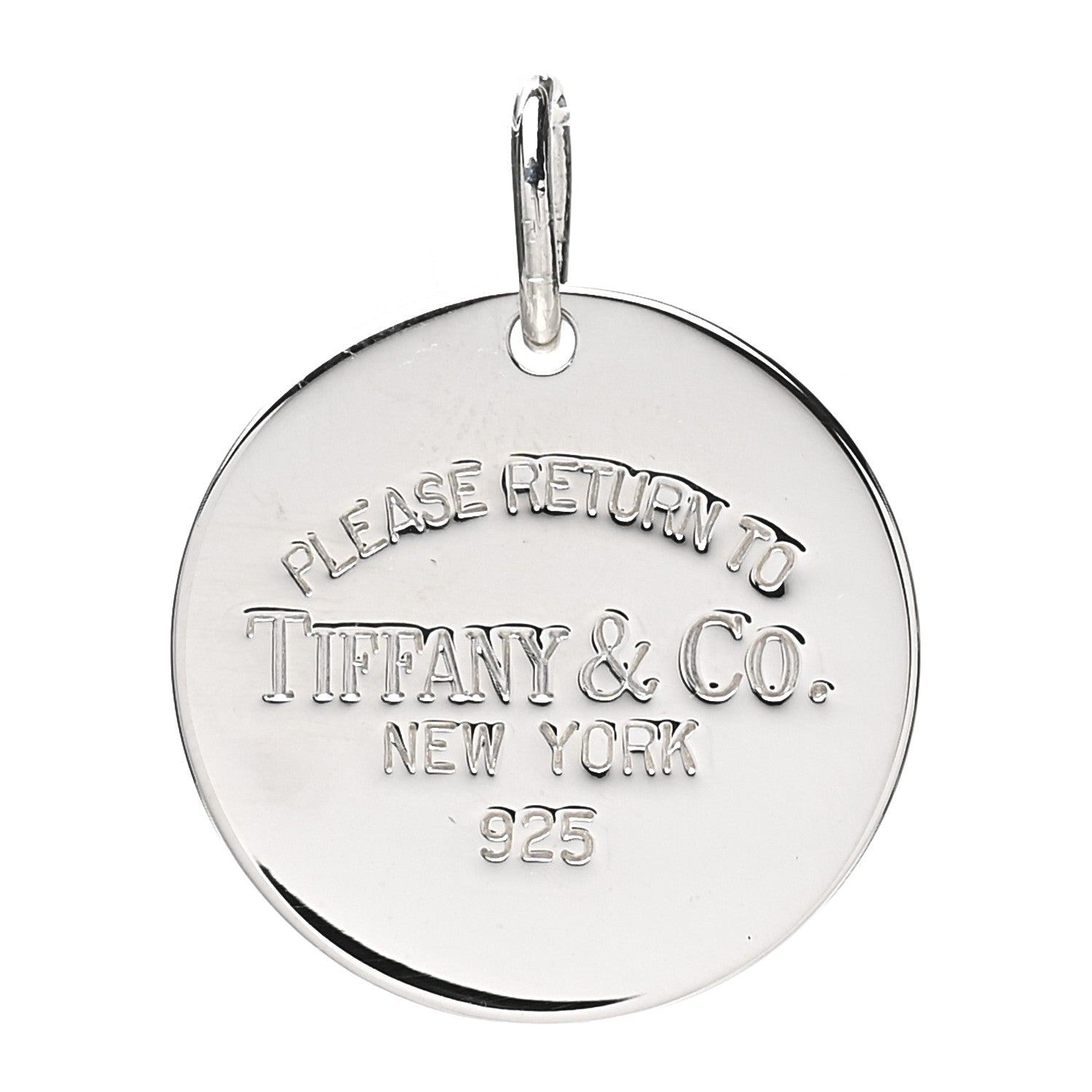 Tiffany Sterling Silver Return to Tiffany Round Charm 1 of 3