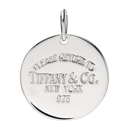 Tiffany Sterling Silver Return to Tiffany Round Charm 1 of 3