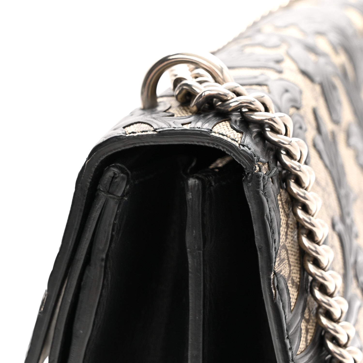 Gucci GG Supreme Monogram Arabesque Medium Dionysus Shoulder Bag Black 13 of 14