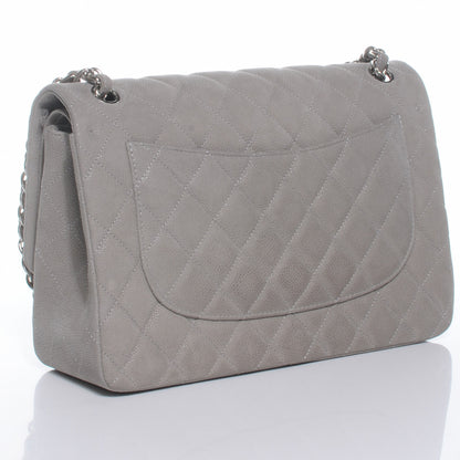 Chanel Iridescent Caviar Jumbo Double Flap Grey 3 of 9