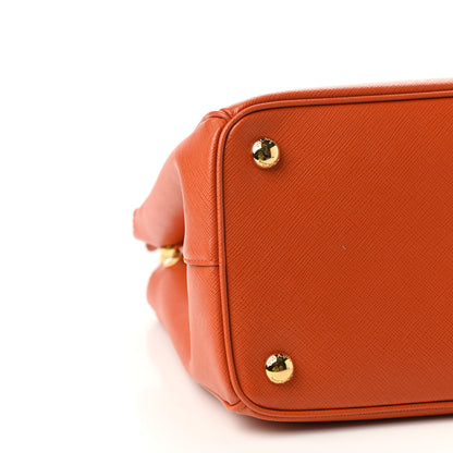 Prada Saffiano Small Galleria Double Zip Tote Papaya 8 of 10