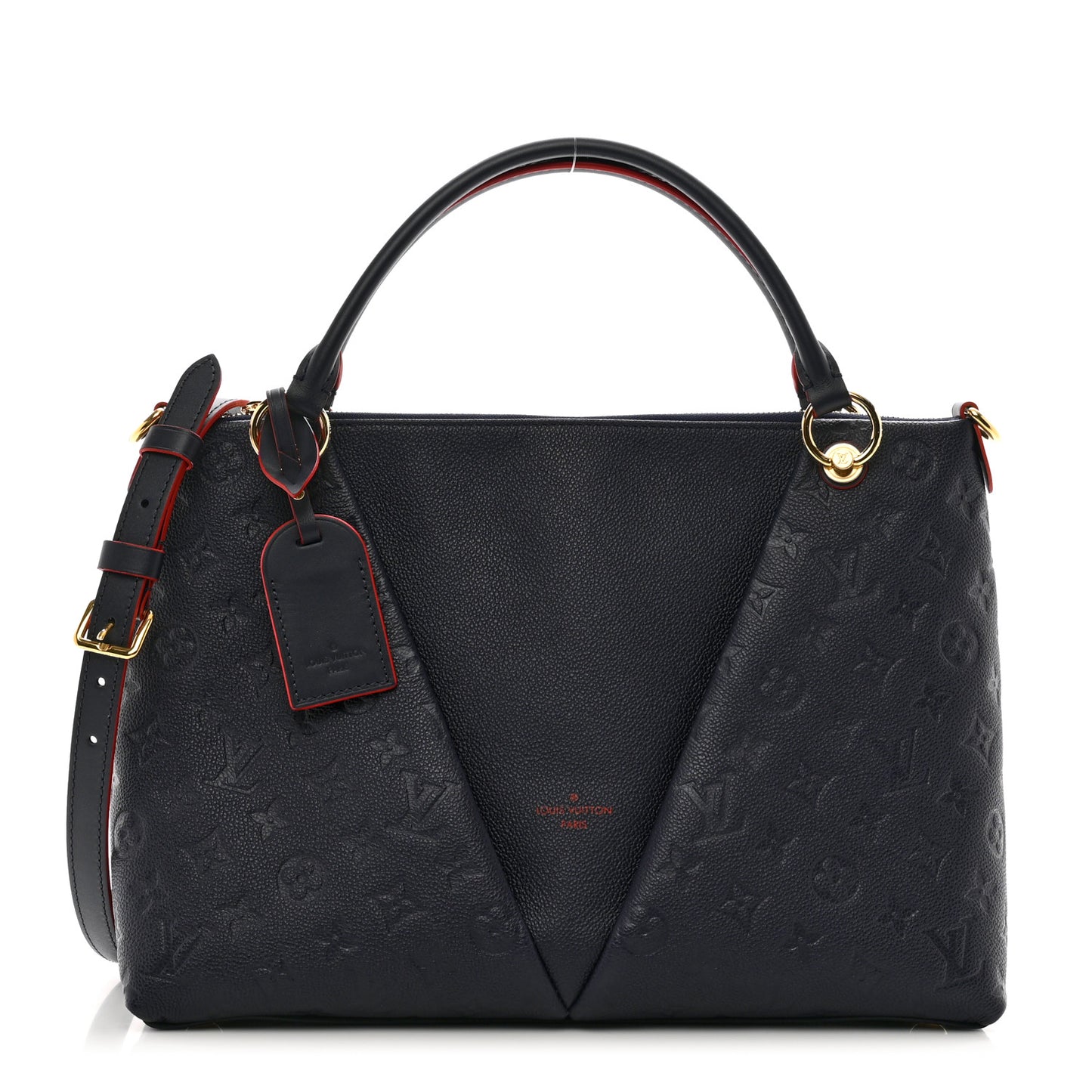 Empreinte V Tote MM Marine Rouge