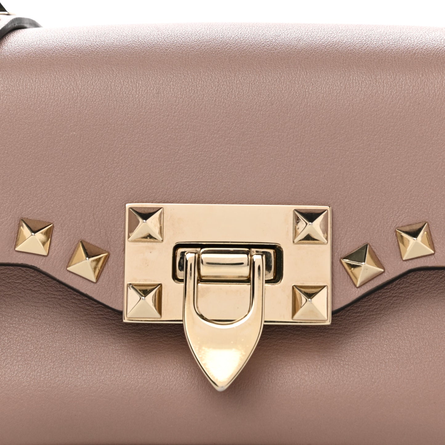 Calfskin Mini Rockstud Crossbody Bag Poudre