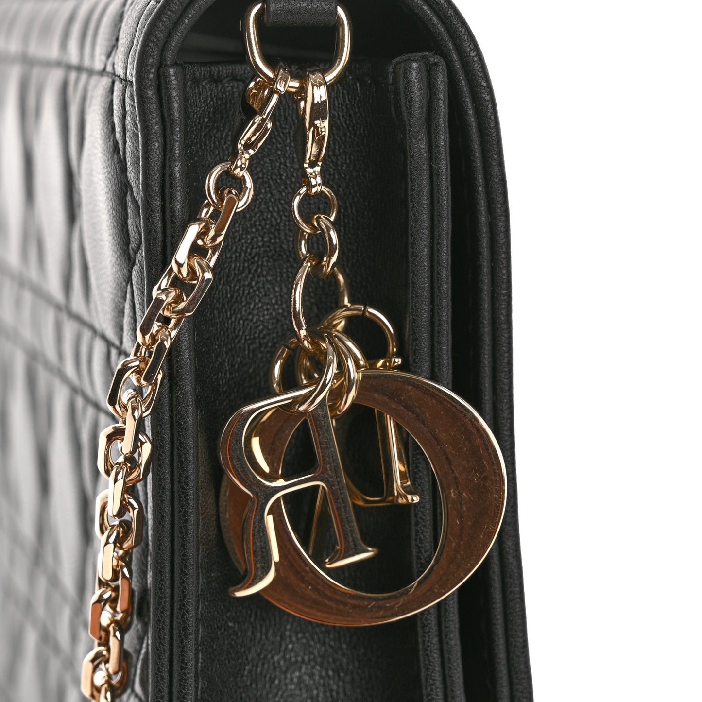 Lambskin Cannage Lady Dior Pouch Black