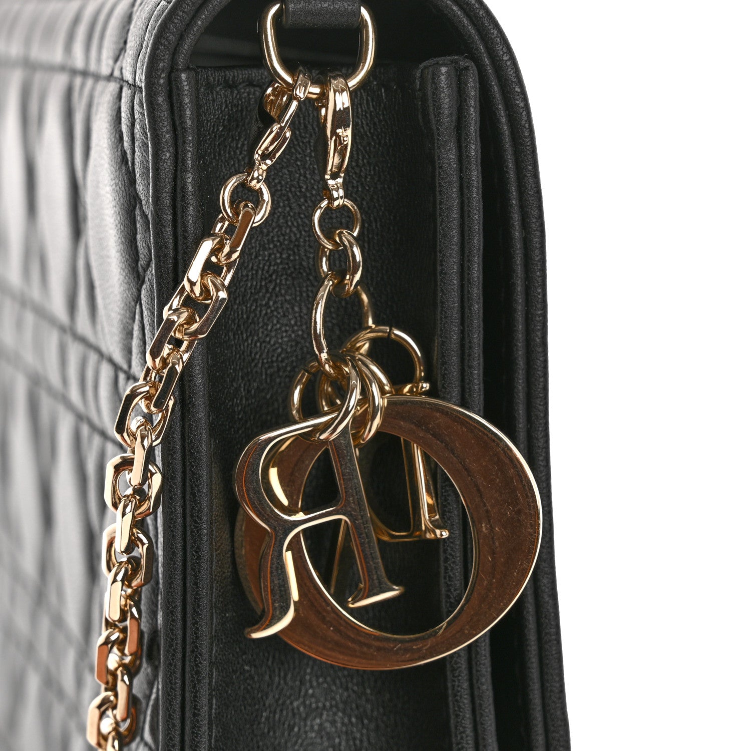Christian Dior Lambskin Cannage Lady Dior Pouch Black 12 of 13