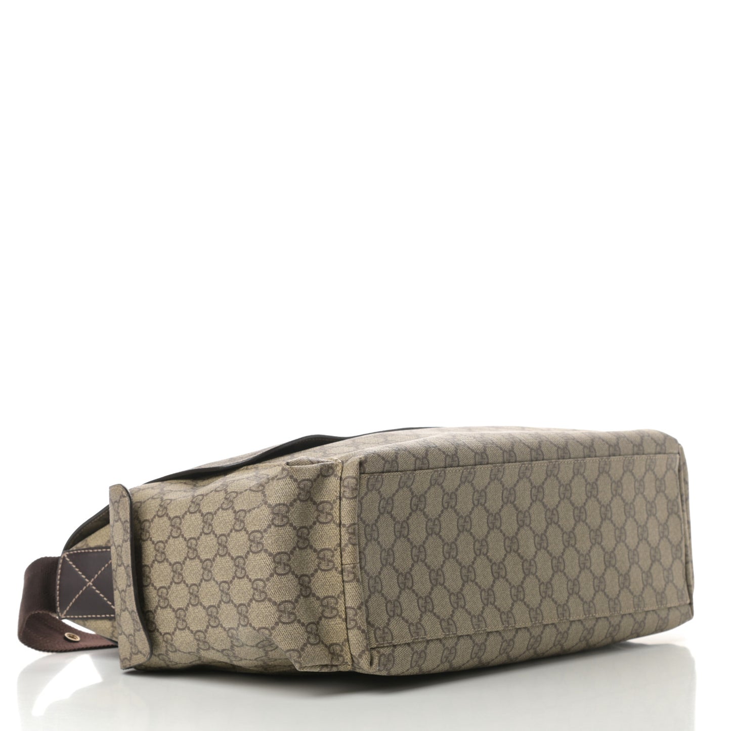 GG Plus Monogram Messenger Diaper Bag Dark Brown