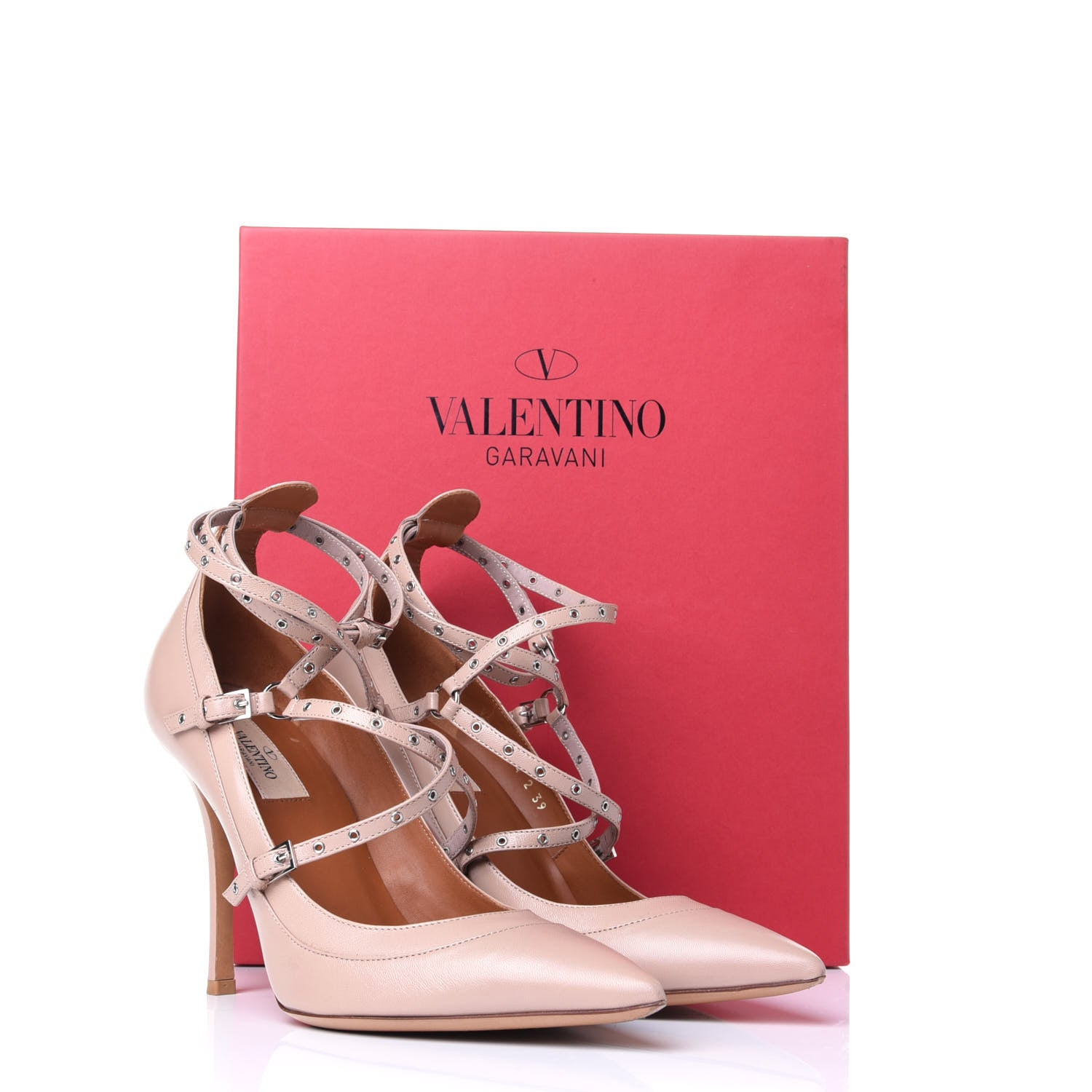 Valentino Garavani Nappa Love Latch 100mm Pumps 39 Poudre 11 of 11