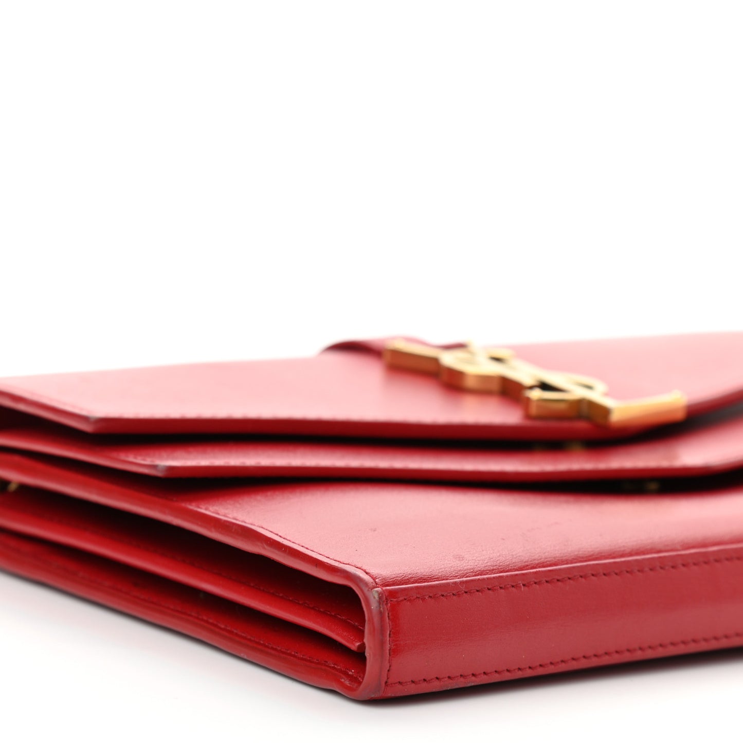 Smooth Calfskin Monogram Sulpice Chain Wallet Red