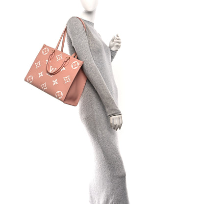 Louis Vuitton Empreinte Monogram Giant Onthego MM Rose Trianon Crème 2 of 9