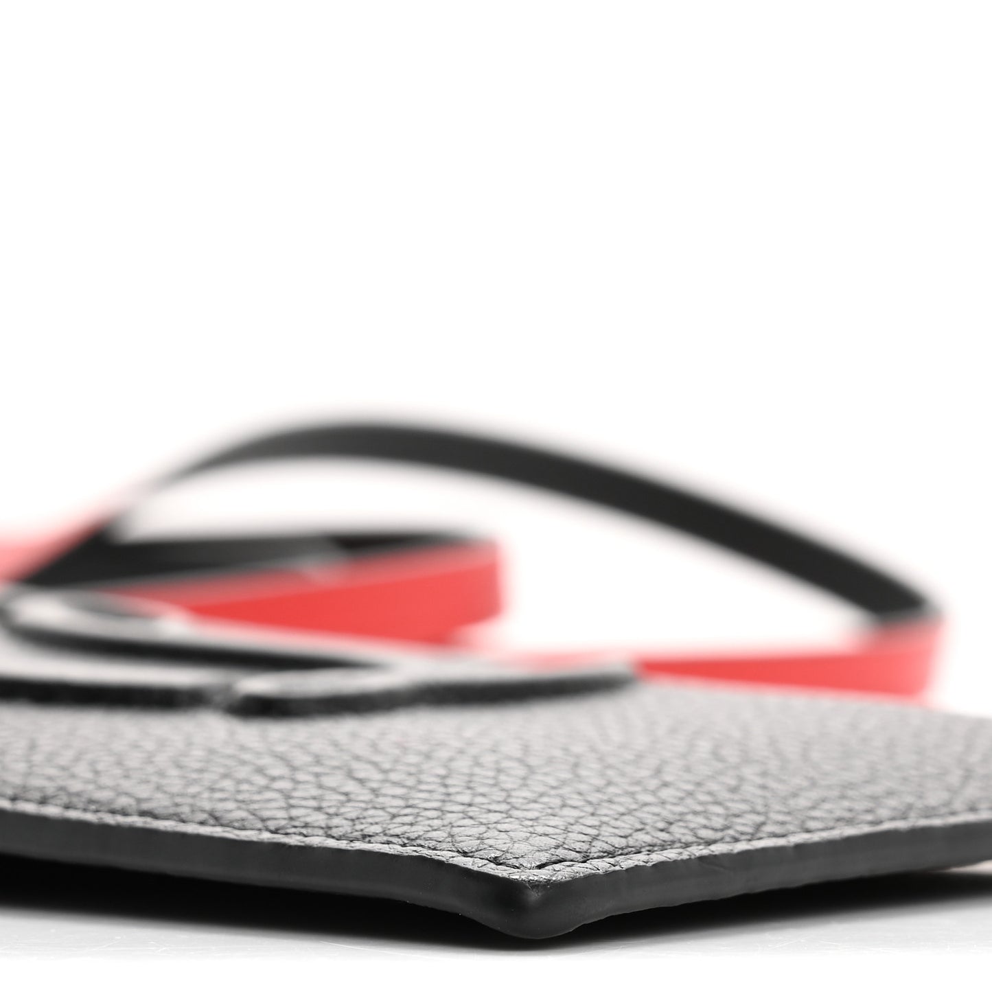 Calfskin By My Side Crossbody Phone Case Black