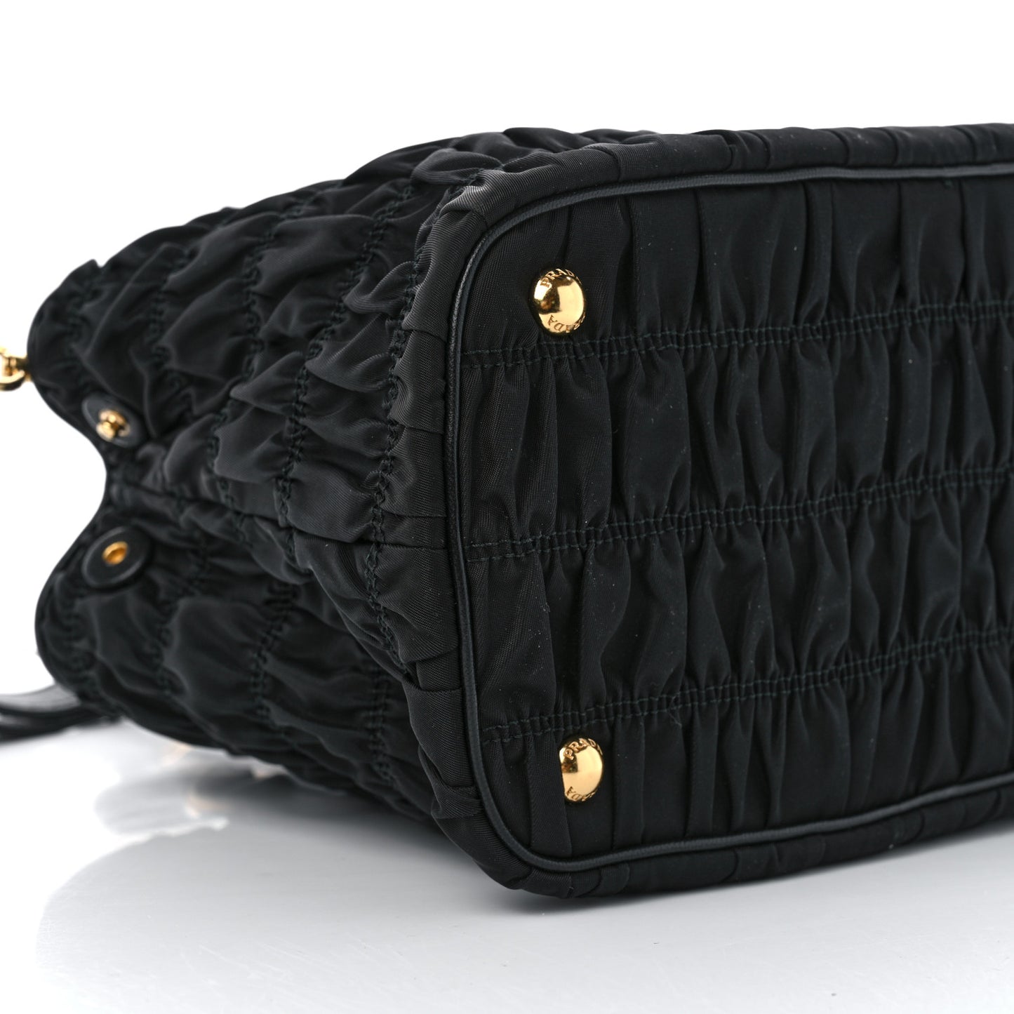 Tessuto Nylon Gaufre Small Tote Black