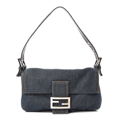 Fendi Denim Baguette Blue 1 of 12