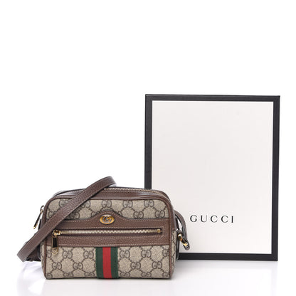 Gucci GG Supreme Monogram Web Mini Ophidia Shoulder Bag Brown 12 of 12