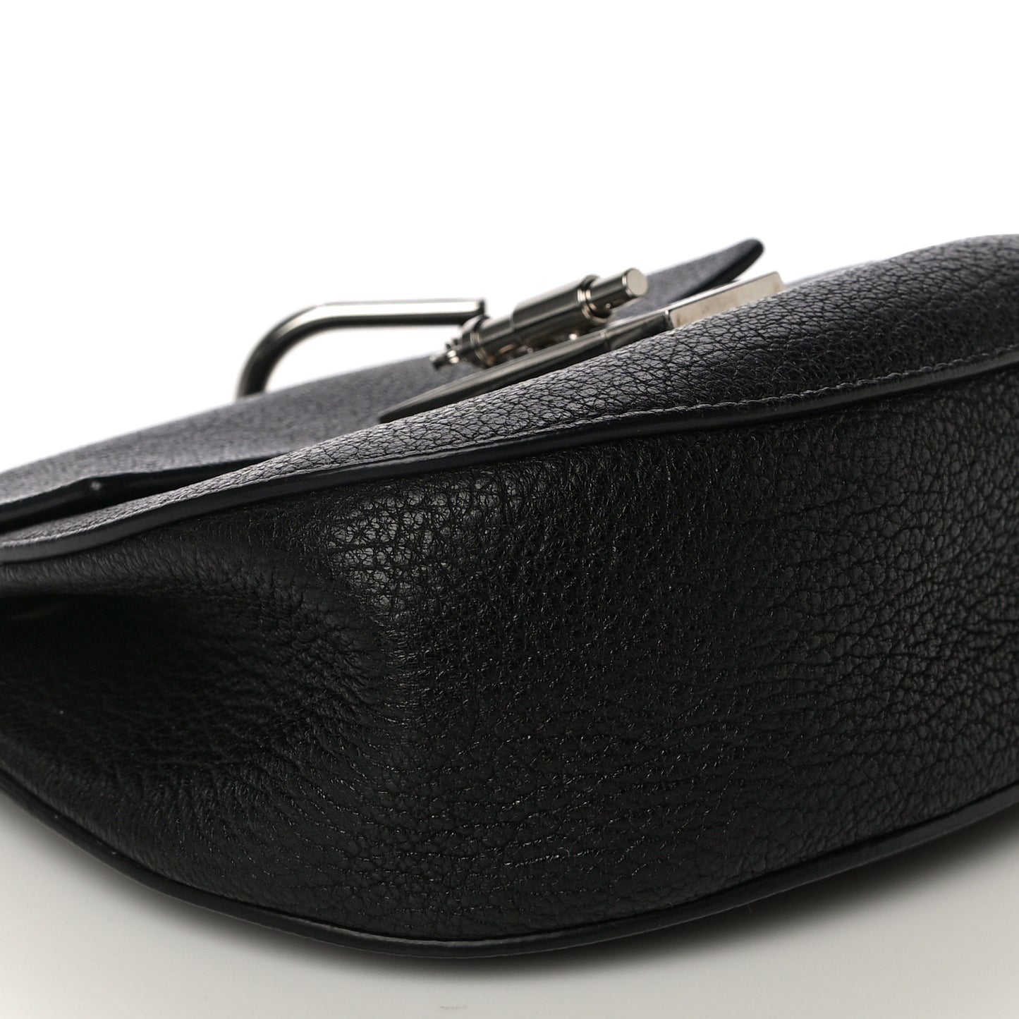 Grained Lambskin Mini Drew Shoulder Bag Black