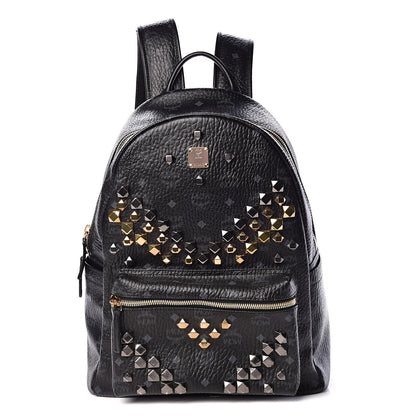 MCM Visetos Studded Medium Stark M Backpack Black 1 of 12