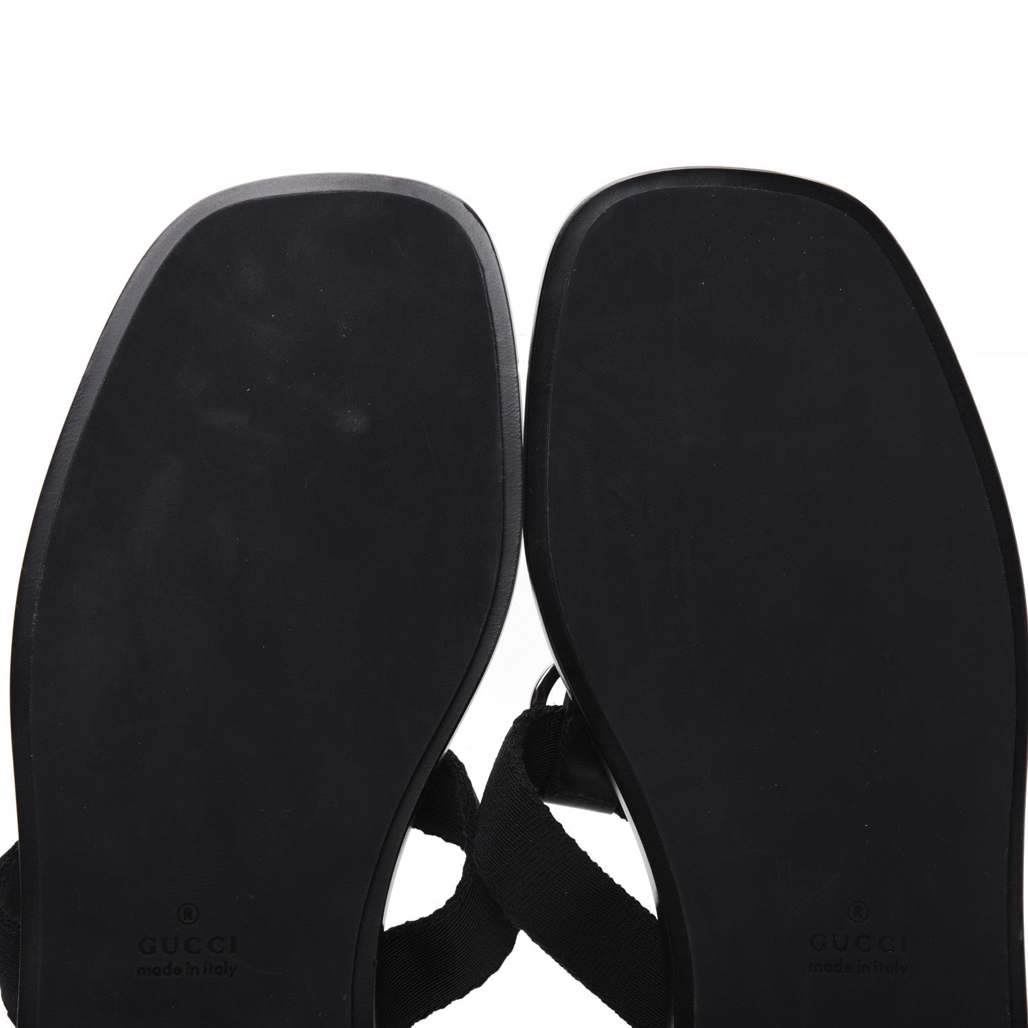 Gucci Patent Calfskin Cardinal Thong Sandals 9.5 Black 8 of 8