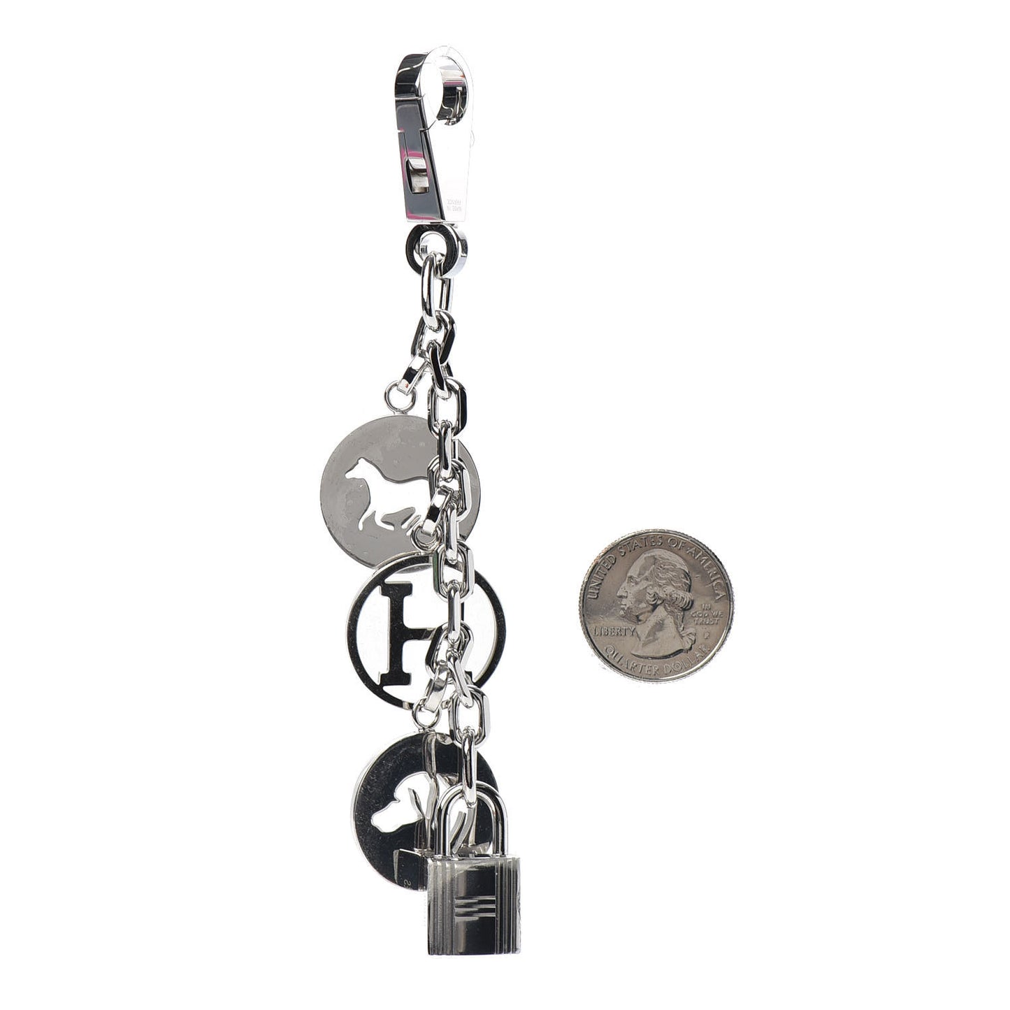 Palladium Breloque Bag Charm Silver