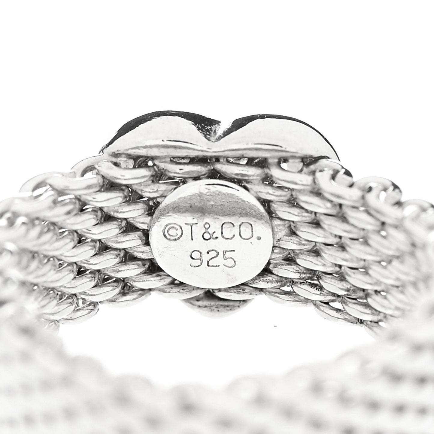 Sterling Silver Somerset Mesh Heart Ring 49 4.75