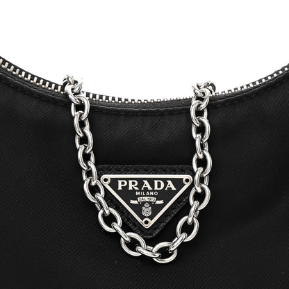 Prada Nylon Re-Edition 2005 Shoulder Bag Black 8 of 11