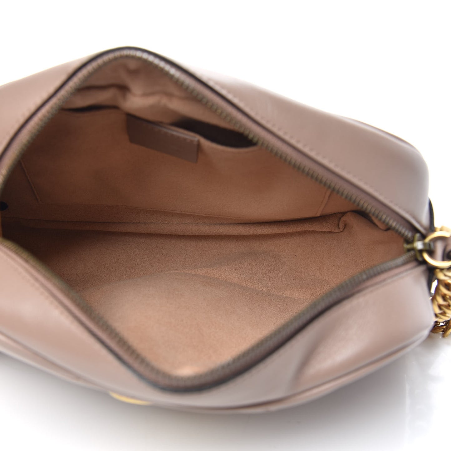 Calfskin Matelasse Small GG Marmont Chain Shoulder Bag Porcelain Rose