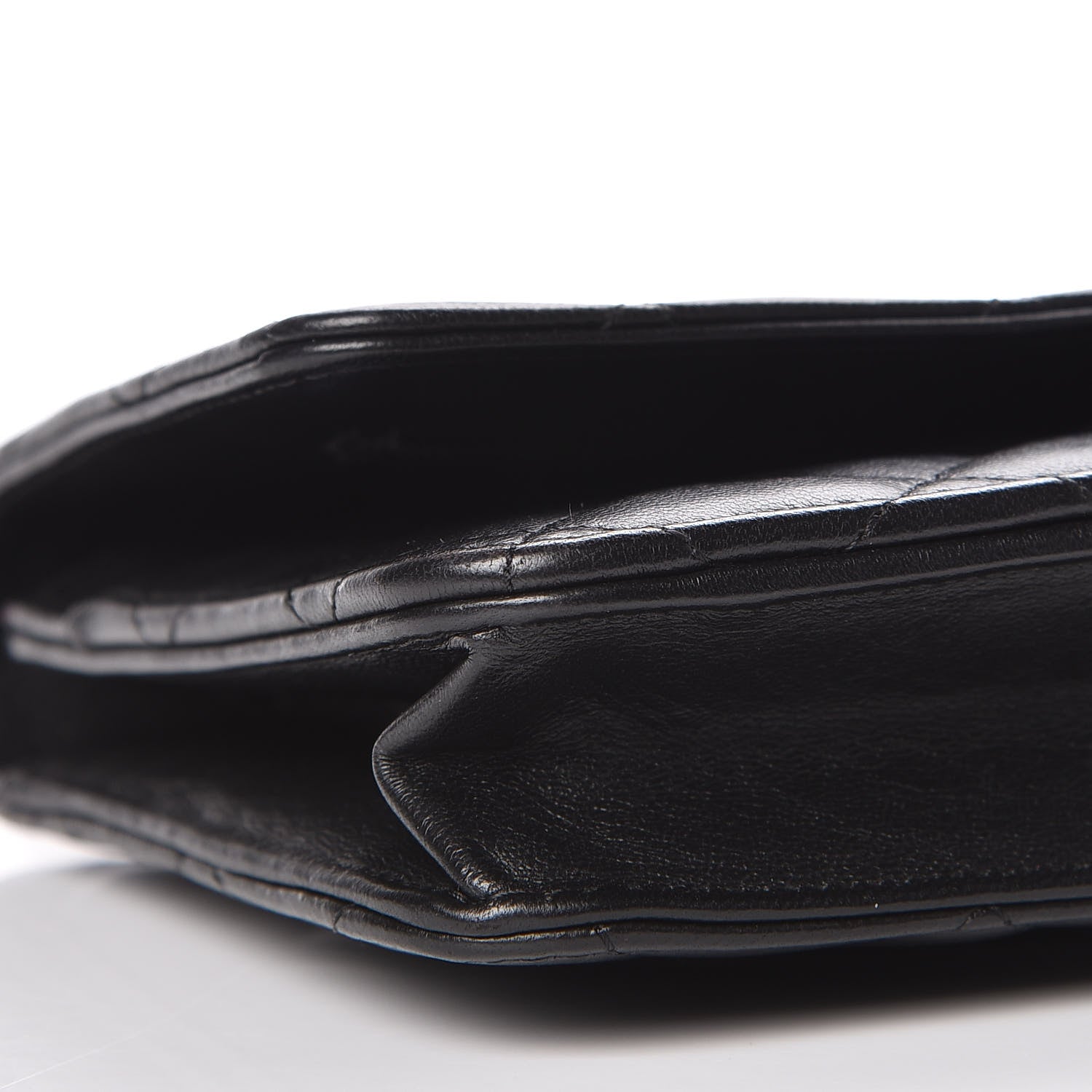 Chanel Lambskin Quilted Wallet On Chain WOC Black 9 of 11