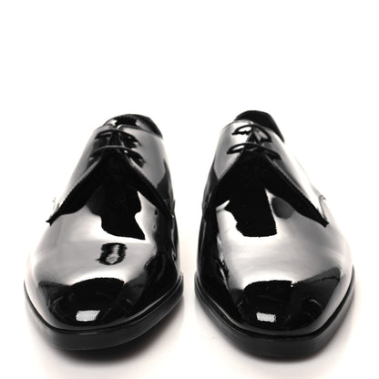 Saint Laurent Patent Lace Up Wyatt 25 Derby Shoes 41 Black 2 of 9