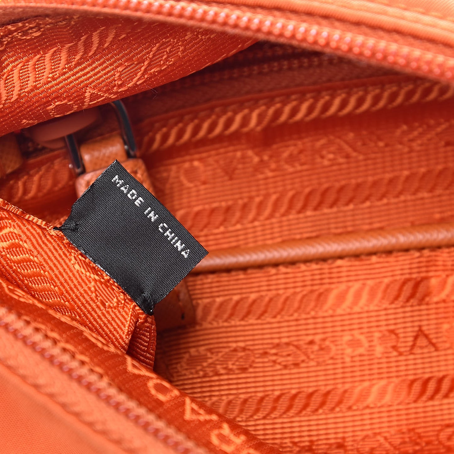 Nylon Vela Flat Messenger Bag Papaya