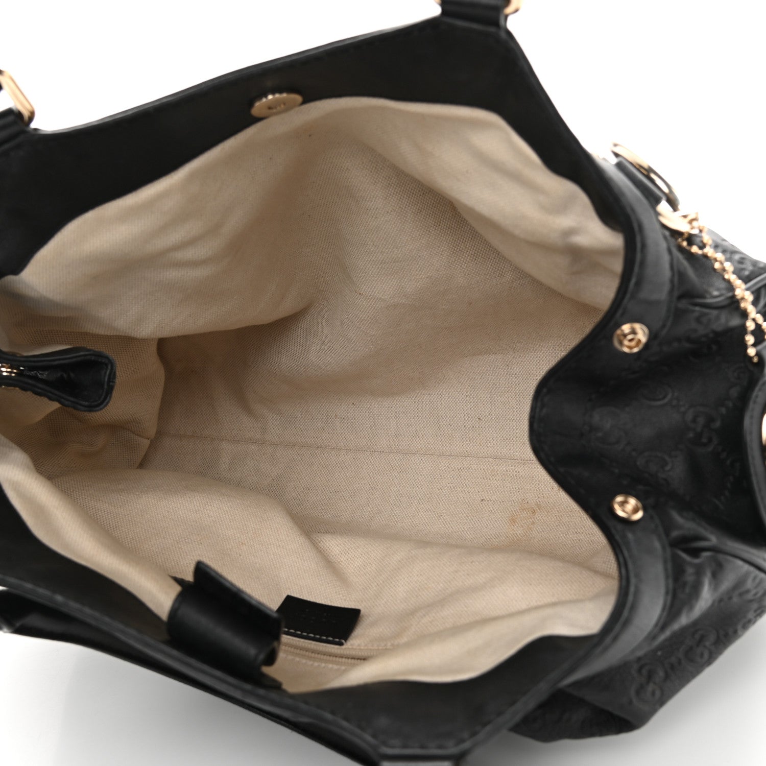 Gucci Guccissima Medium Sukey Tote Black 5 of 10