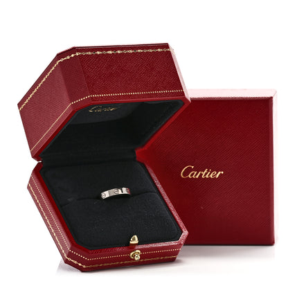 Cartier 18K White Gold 3.5mm LOVE Wedding Band Ring 55 7.25 5 of 5